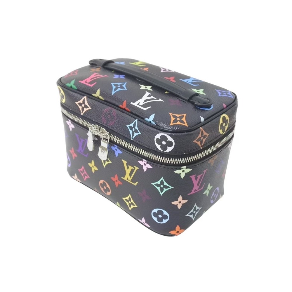 Louis Vuitton LV Monogram Multicolore Nice Murakami by Handbag Black TM Takashi - Picture 4 of 8
